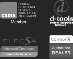 CEDIA member, Elecsa Approved Contractor, Control 4 Authorized Dealer, D-Tools